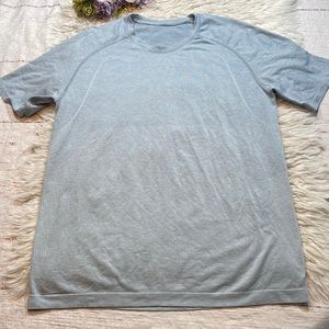 Lululemon Metal Vent Short Sleeve Tee Heathered Light Blue sz L